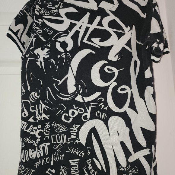 Dolce &Gabbana polo shirt boys black and white jazz 12y - Picture 2 of 2